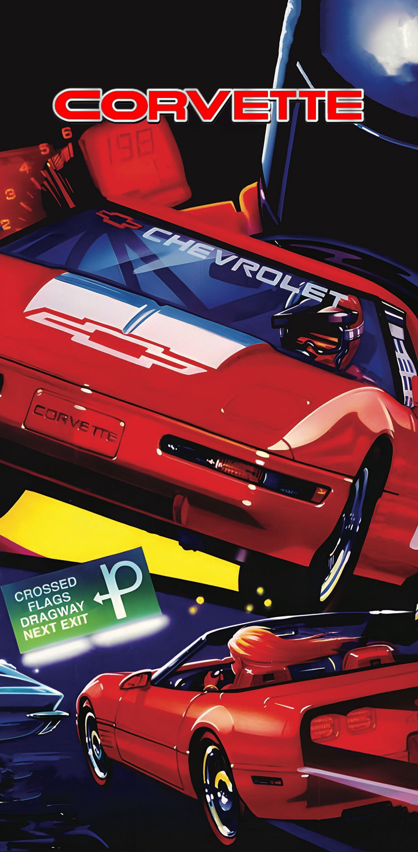 Cover Mat pour vitre flipper CORVETTE