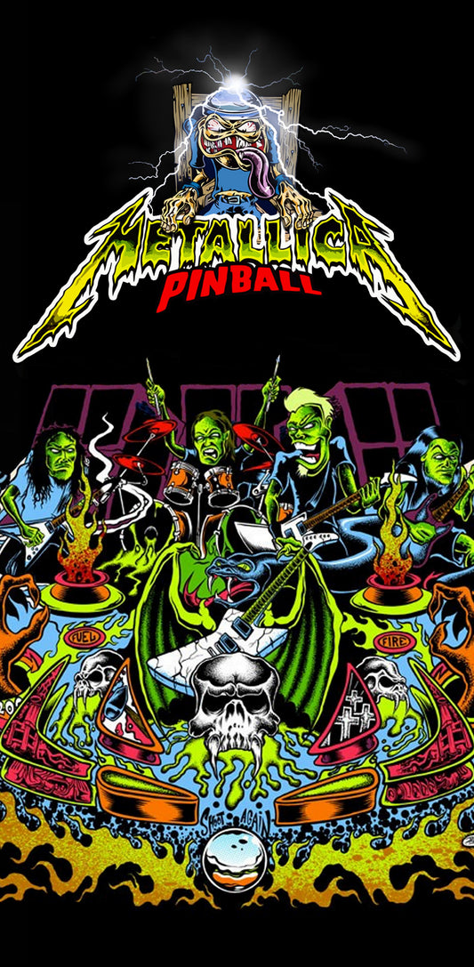 Cover Mat pour vitre flipper METALLICA